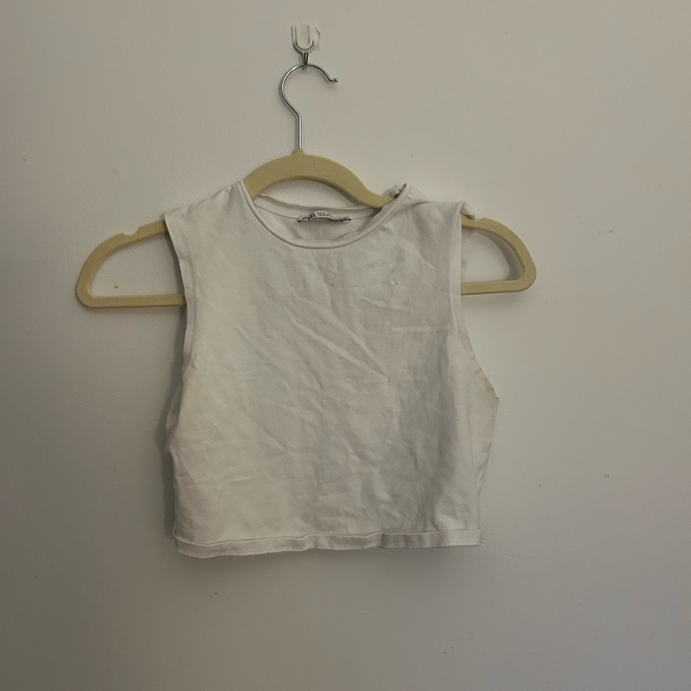 White Sleeveless Top